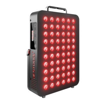Bestqool 红光疗法,双芯片临床级 LED 设备,带近红外灯 660nm 850nm 大功率面板,非常适合身体、面部、恢复、改善睡眠、皮肤健康,105W(黑色 60)
