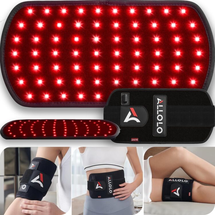 身体红光疗法,3 合 1 LED 珠带定时器遥控器,12.6 英寸 * 6.3 英寸 660 纳米和 850 纳米红外光疗法用于缓解身体疼痛,用于肌肉修复